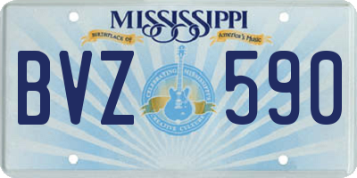 MS license plate BVZ590