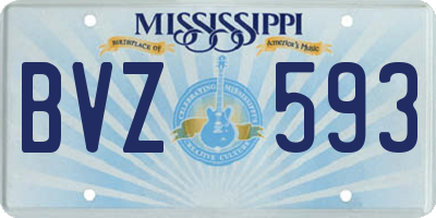 MS license plate BVZ593