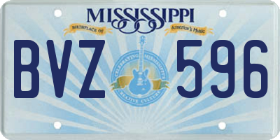 MS license plate BVZ596