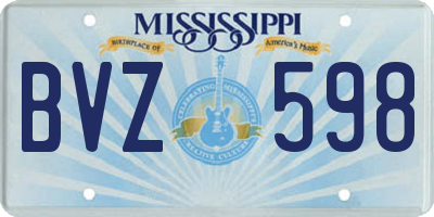 MS license plate BVZ598
