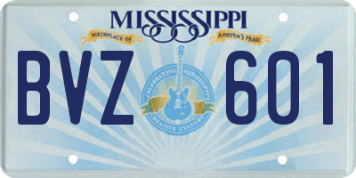 MS license plate BVZ601