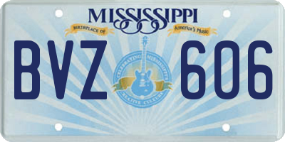 MS license plate BVZ606