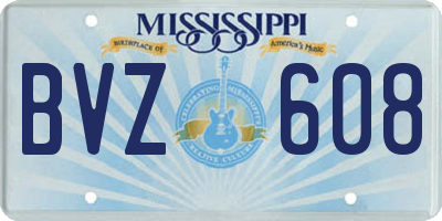 MS license plate BVZ608