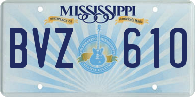 MS license plate BVZ610