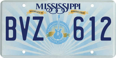 MS license plate BVZ612