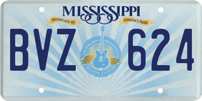 MS license plate BVZ624