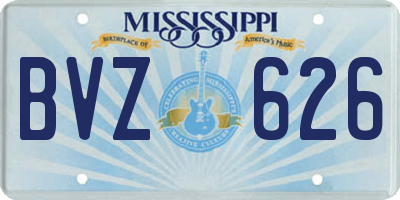 MS license plate BVZ626