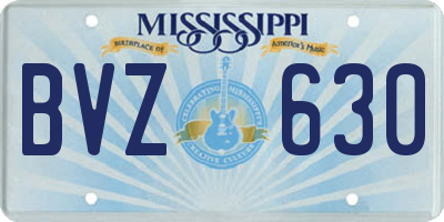 MS license plate BVZ630