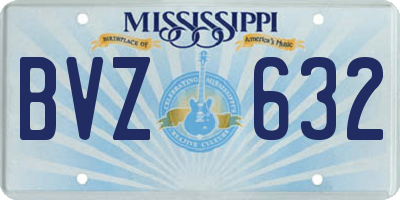 MS license plate BVZ632