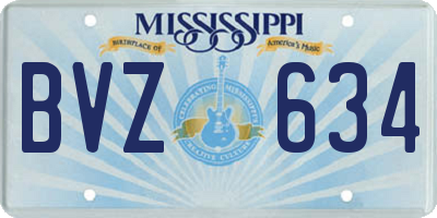 MS license plate BVZ634