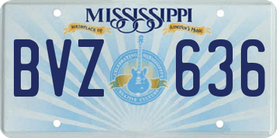 MS license plate BVZ636