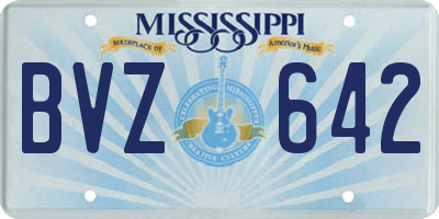 MS license plate BVZ642