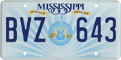 MS license plate BVZ643