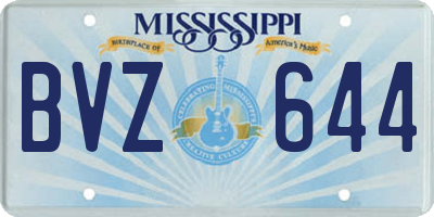 MS license plate BVZ644