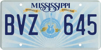 MS license plate BVZ645