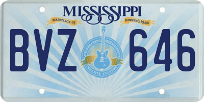 MS license plate BVZ646