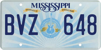 MS license plate BVZ648
