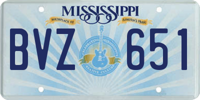 MS license plate BVZ651