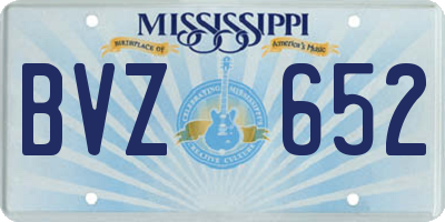 MS license plate BVZ652