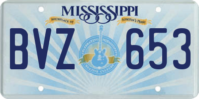MS license plate BVZ653