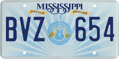 MS license plate BVZ654