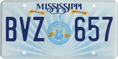 MS license plate BVZ657