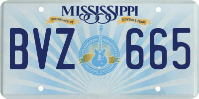 MS license plate BVZ665