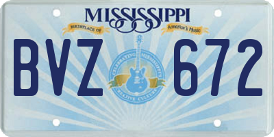 MS license plate BVZ672
