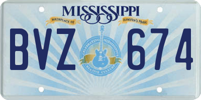 MS license plate BVZ674
