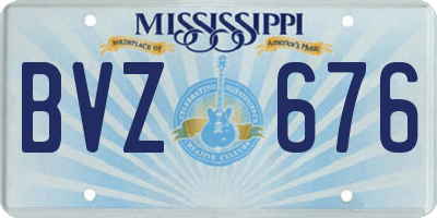 MS license plate BVZ676
