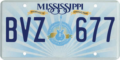 MS license plate BVZ677