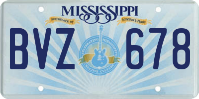 MS license plate BVZ678