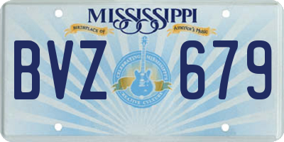 MS license plate BVZ679