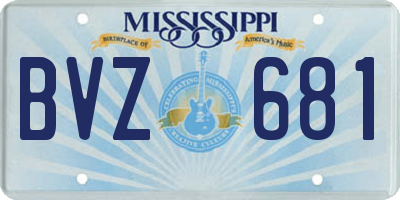 MS license plate BVZ681