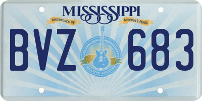 MS license plate BVZ683