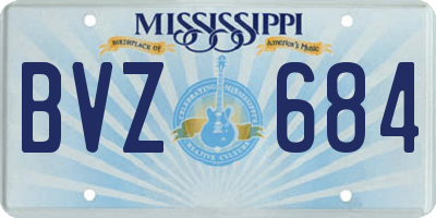 MS license plate BVZ684