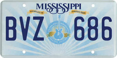 MS license plate BVZ686