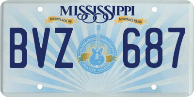 MS license plate BVZ687