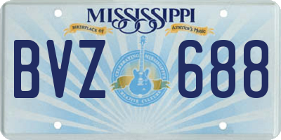 MS license plate BVZ688