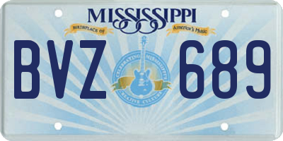 MS license plate BVZ689