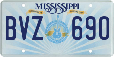 MS license plate BVZ690