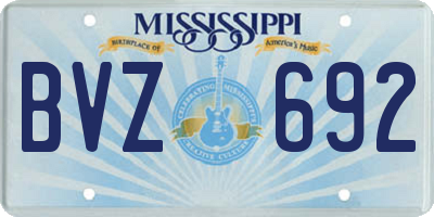 MS license plate BVZ692