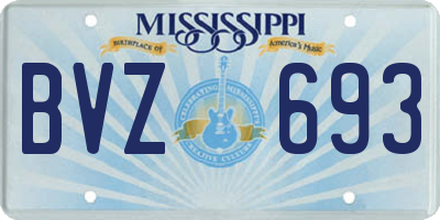 MS license plate BVZ693