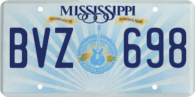 MS license plate BVZ698