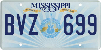MS license plate BVZ699