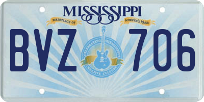 MS license plate BVZ706