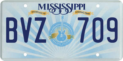 MS license plate BVZ709