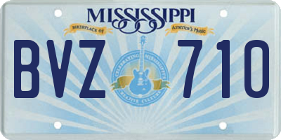 MS license plate BVZ710