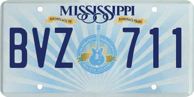 MS license plate BVZ711