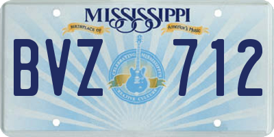 MS license plate BVZ712